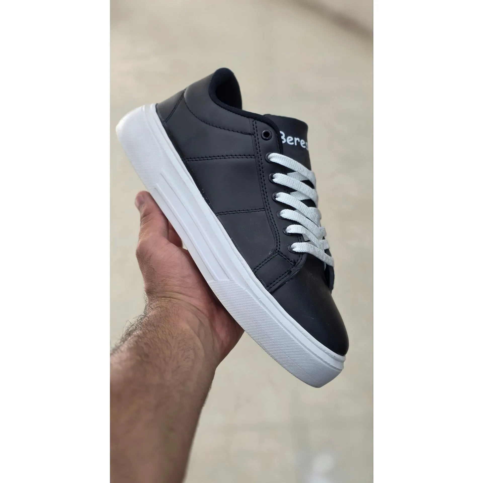 کفش اسپرت مردانه ونس مشکی سفید با زیره پیو نرم سایز 41 تا 44